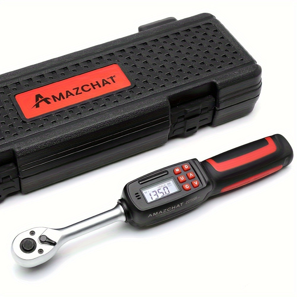 3/8" Digital Torque Wrench Set (2.2-44.2 ft-lb/3-60 Nm), Accurate to ±2% Bi-Directional, Electronic Torque Wrench with Buzzer and LED Flash for Appliance and Bicycle Repairs