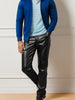 Men's Chic PU Leather Pants, Street Style High Stretch Skinny Pants For Nightclub Performance Party Dinner K-pop