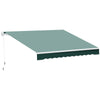 DodiOnline Manual Retractable Awning, 2.5x2 m-Dark Green