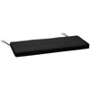 DodiOnline 2-Seater Garden Bench Cushion with Ties, Swing Chair Cushion, Replacement Cushion for Outdoor Furniture, 110 x 46 cm, Black