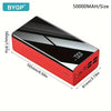 BYGP 50000/40000/30000mAh Portable Power Bank, USB Mobile Phone Charger, With LED Power Display/flashlight, Outdoor Emergency Power Reserve Battery Pack, Camping Lamp, Suitable For IPhone/Android Mobile Phone Digital Electron