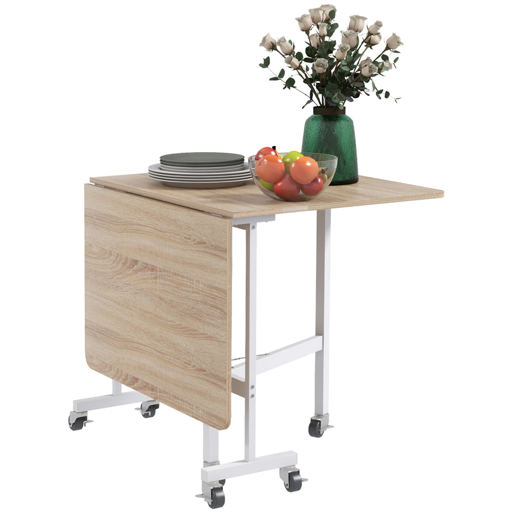 DodiOnline 4-6 Person Drop Leaf Dining Table - Oak