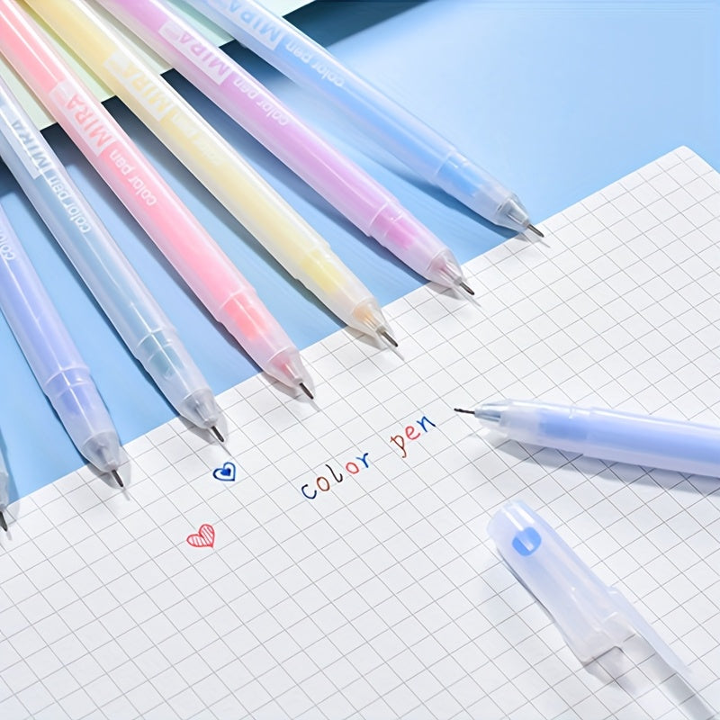 12pcs 12pcs Color Gel Pen Set Kawaii Blue 0.5Mm Ballpoint Pen for Journal Cute School Supplies Stationery Office Accessories