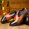 Men's PU Leather Derby Shoes, Wear-resistant Anti-skid Lace-up Dress Shoes For Business Office, Spring And Autumn