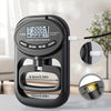 Electronic Hand Dynamometer, Grip Strength Tester, Black, with LED Display, Windproof, Rubberized, Battery/USB Powered, 265 lb/120 kg Max, with Assembly Required, for Office, Home Decor, Indoor & Outdoor Use