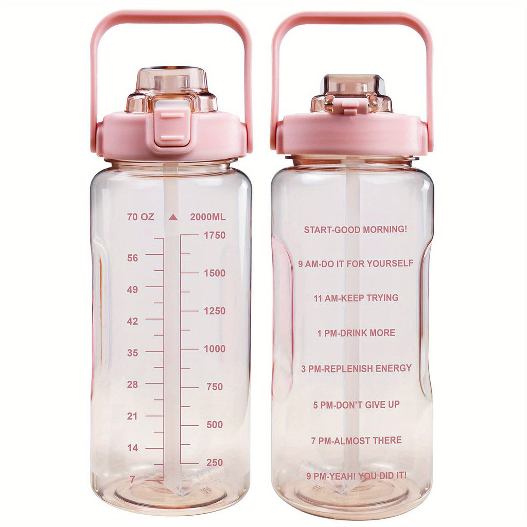 1pc Leakproof Insulated Water Bottle with Straw & Chug Lid - Durable with Storage Sleeve, Easy Carry Handle for All-Day Hydration - Perfect for Sports, Gym & Outdoor Activities