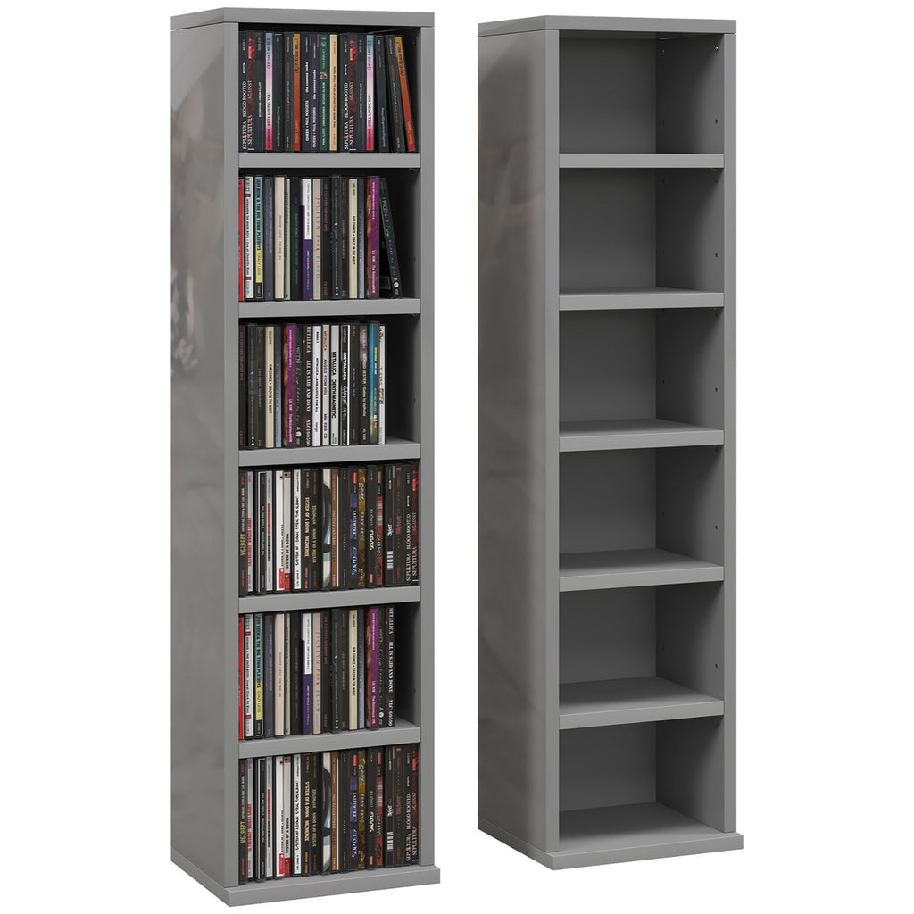 DodiOnline Set of Two 102 CD Storage Units - High Gloss Grey