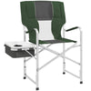 DodiOnline Folding Aluminium Camping Chair, with Cooler Bag Table - Green