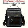 Men's Vintage Faux Leather Shoulder Bag - Adjustable Strap, Casual Business Crossbody for Daily Commute