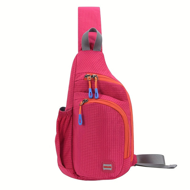 [Trendy Belt Bag] Trendy Nylon Belt Bag | Zipper Sling Bag with Side Pocket for Outdoor Sports