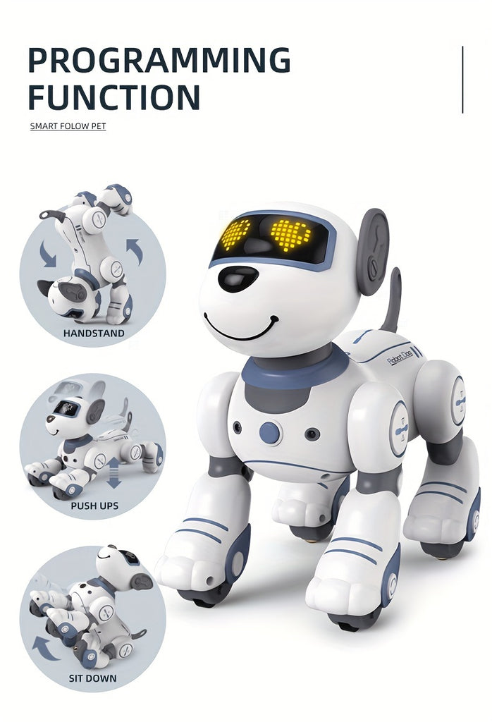 Kelaton Remote Control Toys: RC Robot, Infrared Remote Control Electronic Dog, Follow, Singing And Dancing, Ideal Gift For Family Or Friends' Birthdays Christmas Halloween.