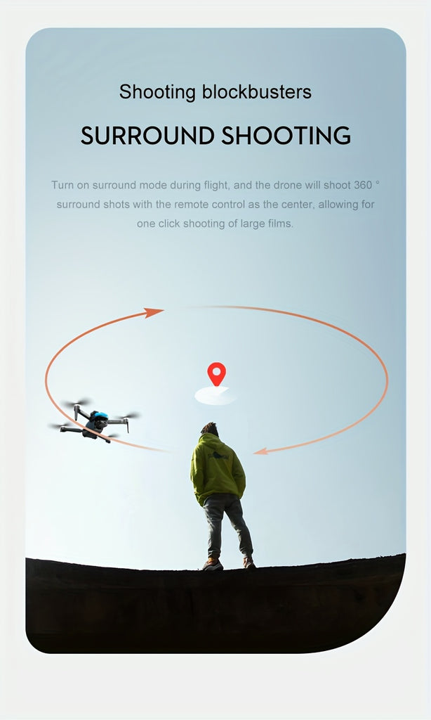 New S9S aerial drone, GPS positioning, Automatic return, Remote-controlled aircraft, High-definition dual camera with 2-axis Self Stabilizing Electronic Anti-Shake Gimbal, Brushless motor, Foldable four axis aircraft