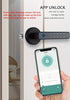Fingerprint Password Mobile Phone App Smart Lock Digital Electronic Room Door Handle Lock