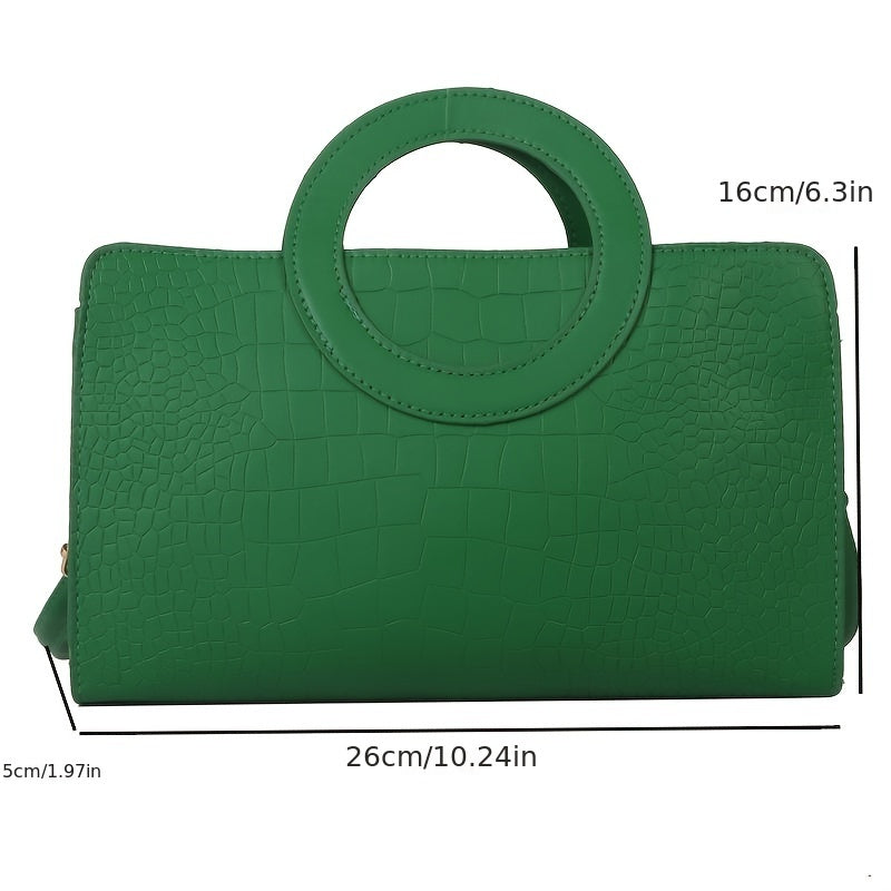 Fashionable Faux Leather Crossbody Bag with Removable Strap - Zipper Closure, Solid Color Pattern, Lining, and Stylish Design - Perfect for Womens Casual Occasions