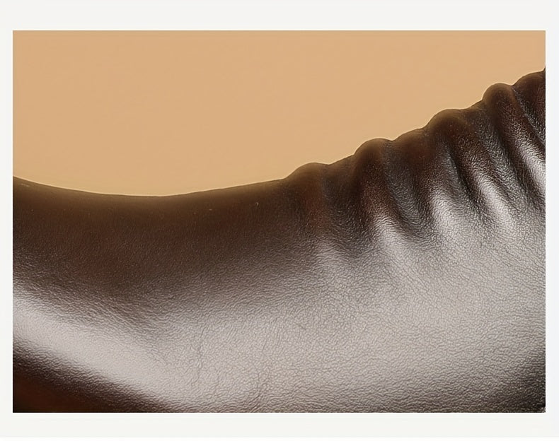 Men's Casual Leather High-top Boots: Stylish, Durable & Non-slip; All-season Wear with Comfortable Zip Closure