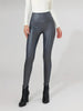 Skinny High Waist Pants, Solid Pu Leather Every Day Pants, Women's Clothing