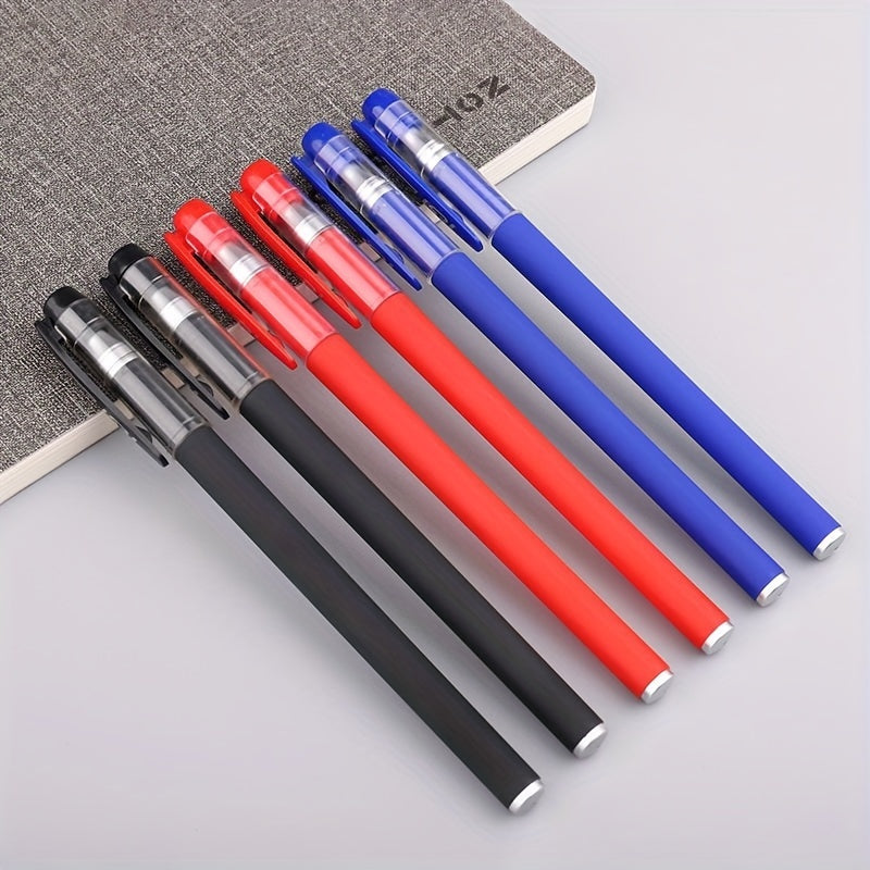 10pcs Premium Gel Pens Set - Black, Blue, and Red Refillable Ink with 0.5mm Bullet Tip - Perfect for School, Office, and Art Projects - Kawaii Stationery Supplies
