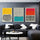 3pcs Modern Abstract Color Blocks Line Poster - Vibrant Geometric Print Canvas Wall Art for Living Room Decor - No Frame, Easy to Hang, High-Quality Print, Modern Home Decoration