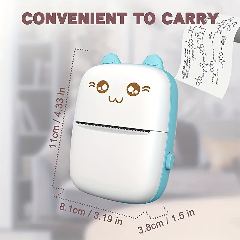 Student Mini Thermal Printer, ink-free mobile office, print labels, pictures, photos, file materials, connect to the phone download APP Android available, small pocket machine