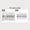 10pcs Multicolor Hardcover Straight Liquid Roller Pen Neutral Pen Quick Drying Large Capacity 0.5 Student Needle Brush Pencil Office Signature Pen