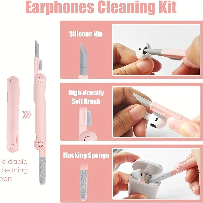 7 In 1 Electronic Cleaning Kit, Keyboard Cleaner With Keycap Extractor, Multifunctional Hair Brush, Earphone Cleaning Pen Screen Dust Cleaning Portable Tool Mobile Phone Keyboard Notebook Tablet Cleaning Tool