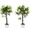 DodiOnline Set of Two Faux Rose Trees - Green