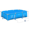 DodiOnline Steel Frame Pool with Filter Pump, Filter Cartridge, Reinforced Sidewalls Rust Resistant Above Ground Swimming Pool 292 x 190 x 75cm, Blue
