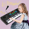 37-Key Portable Electronic Piano Keyboard with Microphone - Christmas & Birthday Gift for Musicians