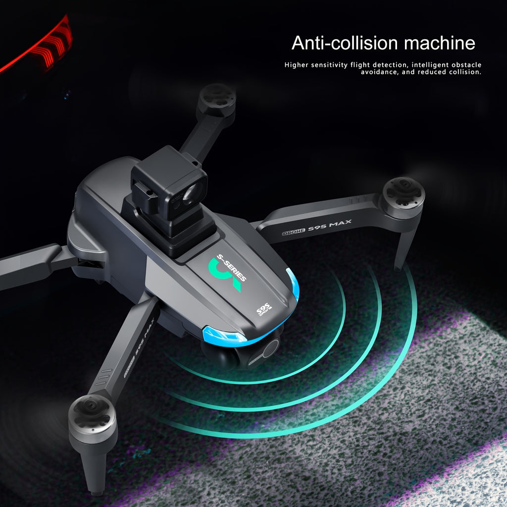New S9S aerial drone, GPS positioning, Automatic return, Remote-controlled aircraft, High-definition dual camera with 2-axis Self Stabilizing Electronic Anti-Shake Gimbal, Brushless motor, Foldable four axis aircraft