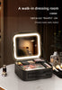 Elegant USB Rechargeable Makeup Bag for Women: Waterproof with LED Mirror, Adjustable Dividers - Ultimate Beauty Organizer