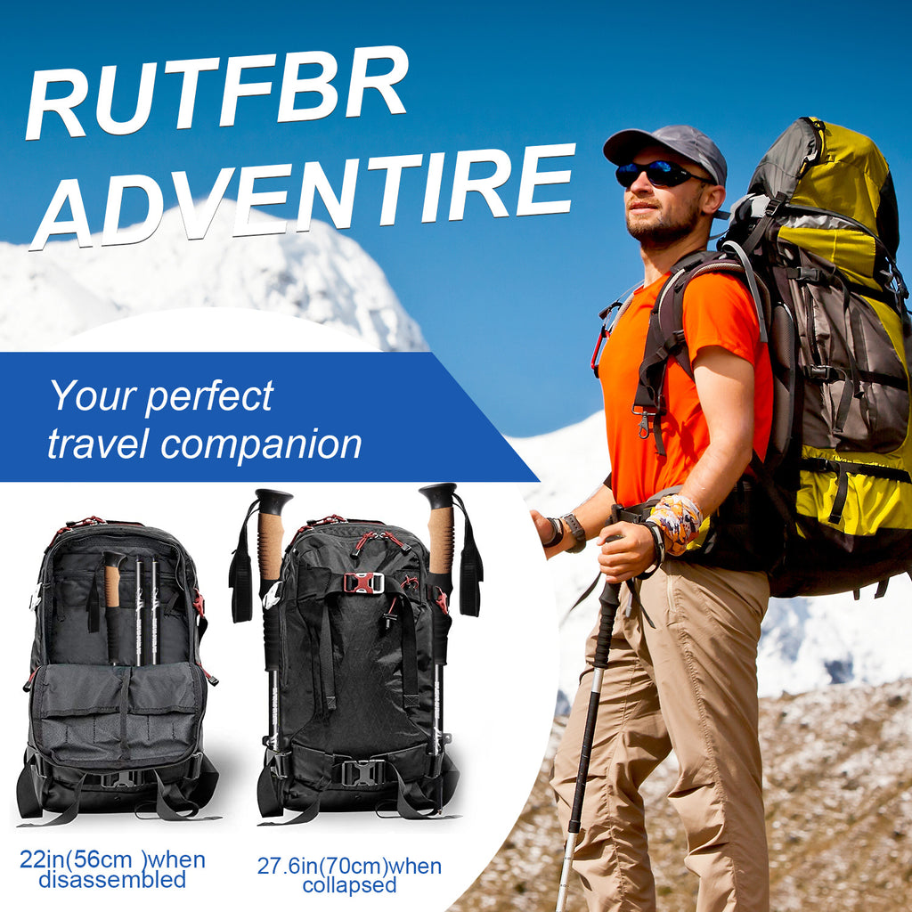 2pcs Durable Telescopic Multifunctional Aluminum Trekking Pole - Perfect for Mountaineering, Hiking, Camping, Fishing & Outdoor Activities!