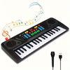 37-Key Portable Electronic Piano Keyboard with Microphone - Christmas & Birthday Gift for Musicians
