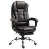 DodiOnline PU Leather Executive Office Chair, High Back Swivel Chair with Retractable Footrest, Adjustable Height, Reclining Function, Brown
