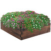 DodiOnline 128L Wooden Raised Beds for Garden Planter Grow Containers For Outdoor Patio Plant Flower Vegetable 80L x 80W x 22.5H cm