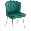 DodiOnline Velvet-Feel Shell Accent Chair - Green