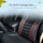 Car Lumbar Electric Massager, Red Pillow Car Interior Decoration, Ultra-fiber PU Leather Cushion For Car, Office