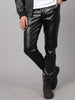 Men's Chic PU Leather Pants, Street Style High Stretch Skinny Pants For Nightclub Performance Party Dinner K-pop