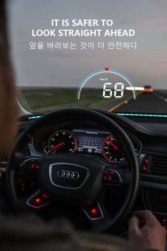 M8 HUD Head Up Display Car OBD2 II EUOBD Overspeed Warning water temperature digital Projector Windshield Auto Electronic