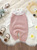 Baby Clothing Girl Baby Bodysuit Baby Love Jacquard Boys Knitted Bodysuit, Suitable For Indoor And Outdoor Wear