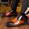 Men's PU Leather Derby Shoes, Wear-resistant Anti-skid Lace-up Dress Shoes For Business Office, Spring And Autumn