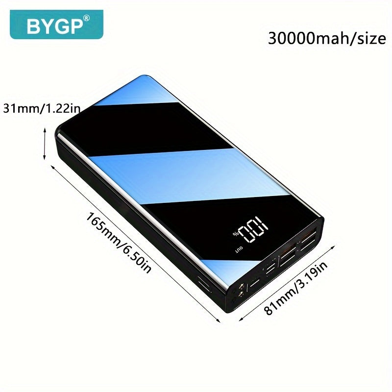 BYGP 50000/40000/30000mAh Portable Power Bank, USB Mobile Phone Charger, With LED Power Display/flashlight, Outdoor Emergency Power Reserve Battery Pack, Camping Lamp, Suitable For IPhone/Android Mobile Phone Digital Electron
