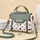 Trendy Printed Handbag For Women, Mini PU Leather Crossbody Bag, Retro Top Handle Flap Purse
