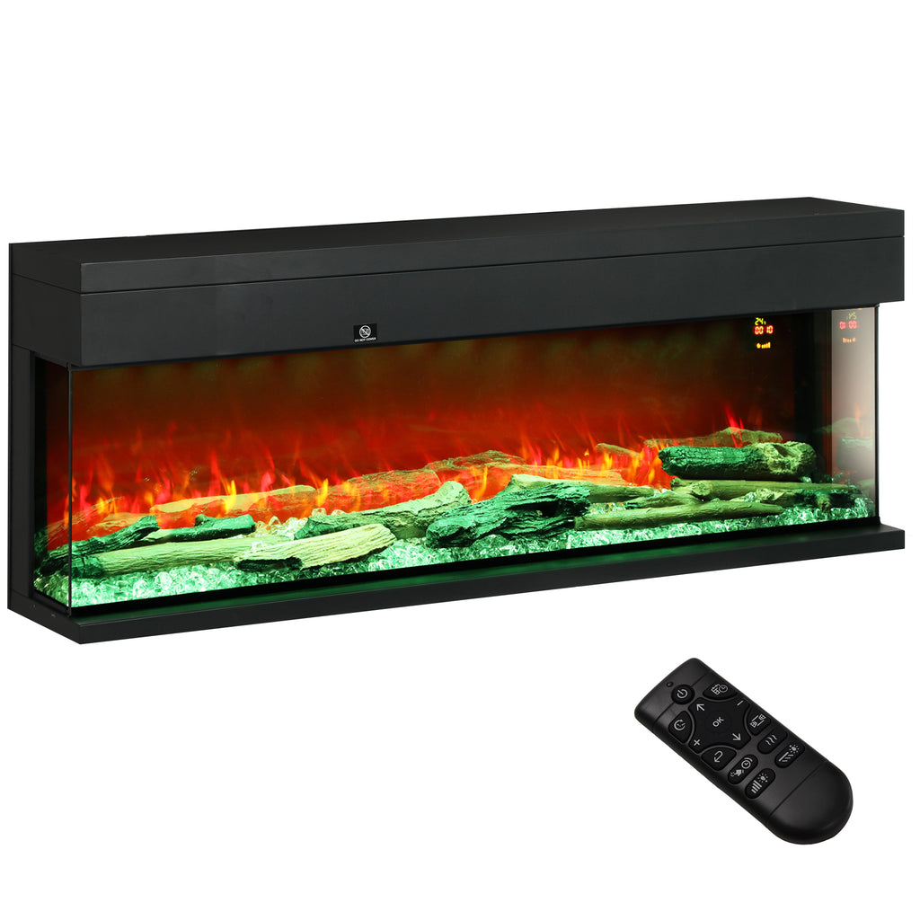 DodiOnline 1800W 15-40? Adjustable Flame Glass Panel Convector Heater, 127cm