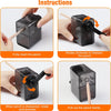 Heavy Duty Manual Pencil Sharpener with Spiral Blade - Fast, Efficient Sharpening for Wooden Pencils (Office, School, Artist Use)