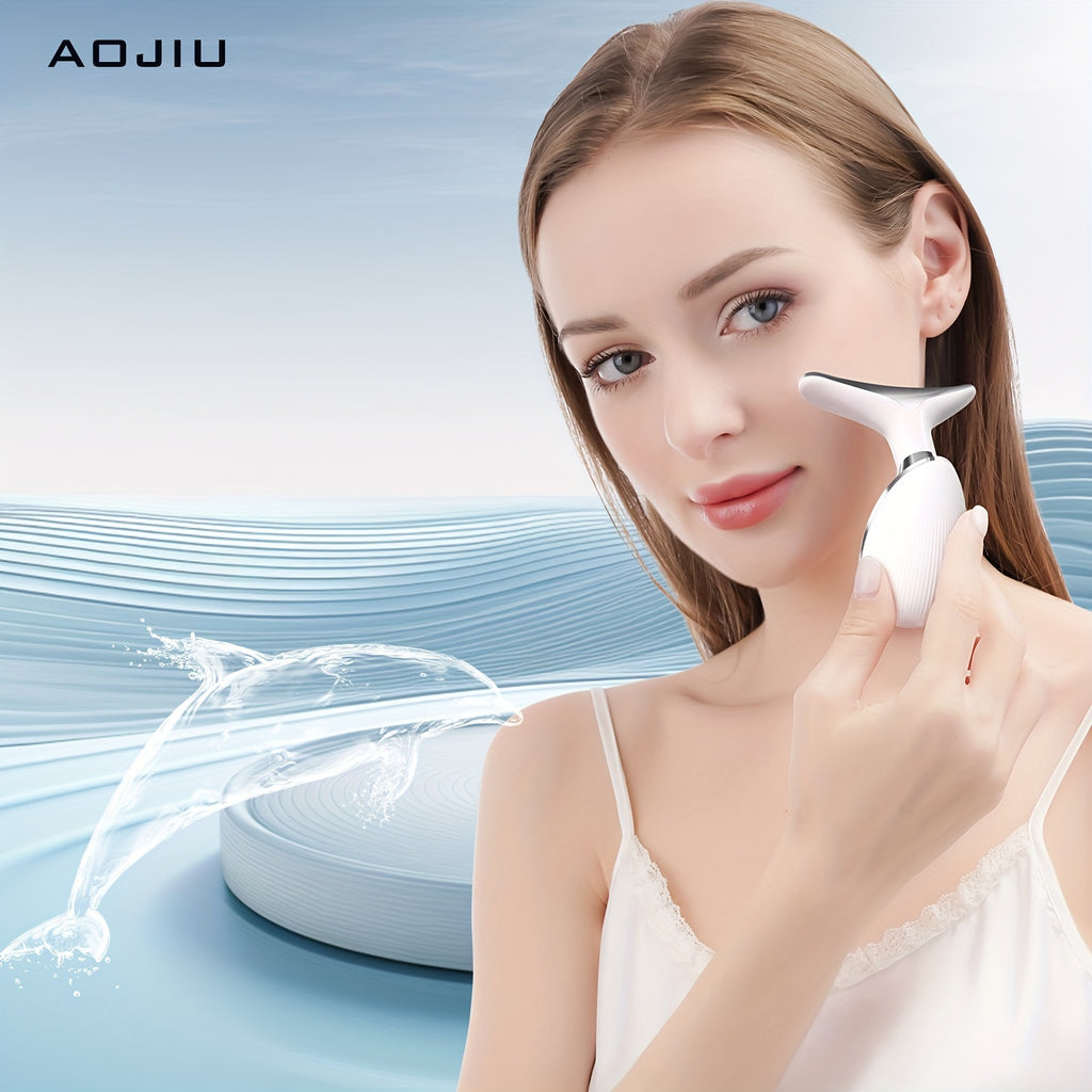 AOJIU SpaLux - 3-Mode Portable Neck and Facial Massager for Relaxation, Skin Care, and Beauty - Perfect Gift for Girls and Women