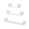 DodiOnline Floating Shelves, Set of 3 Wall Shelf, Shelves for Wall Invisible Mounting, Bedroom Living Room, White