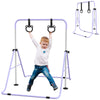 DodiOnline Adjustable Height, Foldable Kids Gymnastics Bar w/ Non-slip Rubber Floor Rings, for 3+ Years, Purple