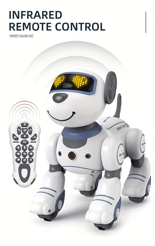 Kelaton Remote Control Toys: RC Robot, Infrared Remote Control Electronic Dog, Follow, Singing And Dancing, Ideal Gift For Family Or Friends' Birthdays Christmas Halloween.