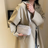 Stylish Square Purse - Women's PU Leather Crossbody Handbag with Wide Strap and Solid Color Design - Perfect for Daily Use and Travel