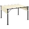 DodiOnline 2 Pcs UV Protection Pergola Replacement Canopy, Pergola Shade Cover, Easy to Install, for 3 x 3(m) Pergola, Cream White